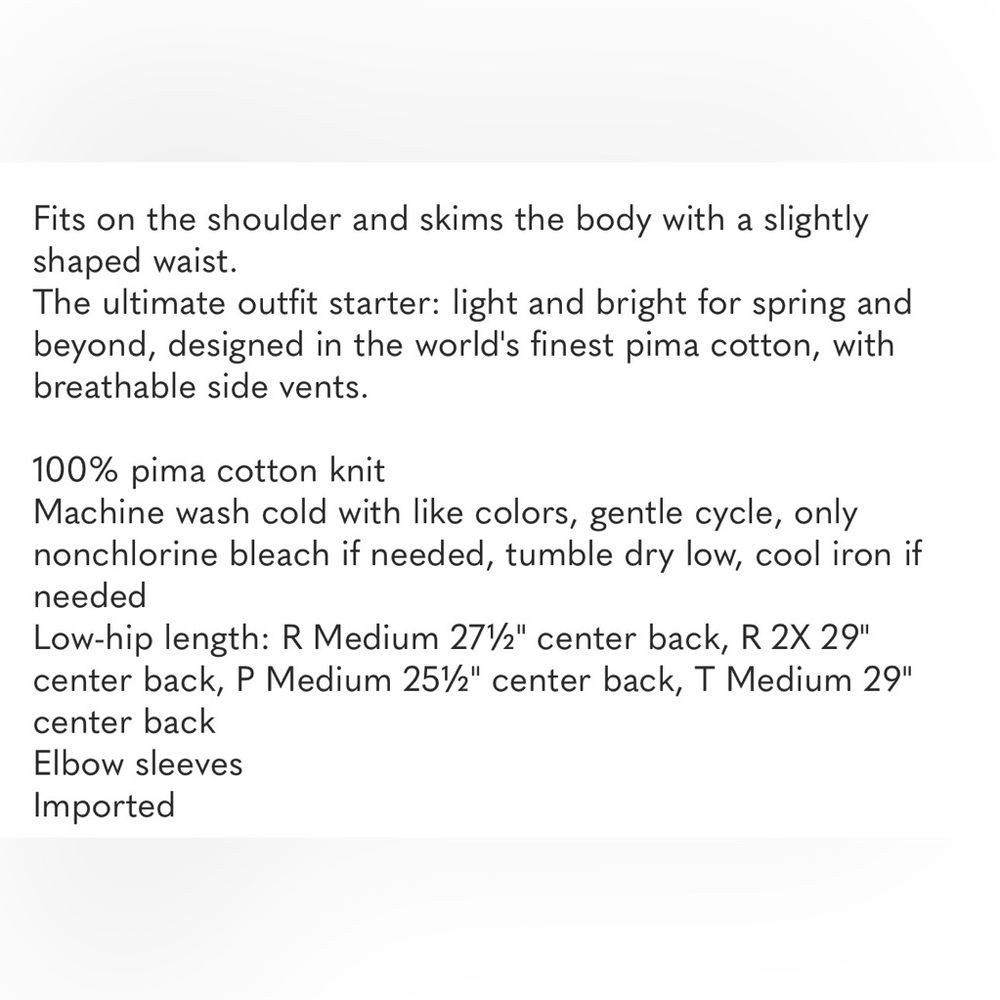 J Jill Azul Pima Slub Scoop Neck Elbow Sleeve Tee Large Tall
NWT - Picture 4 of 7